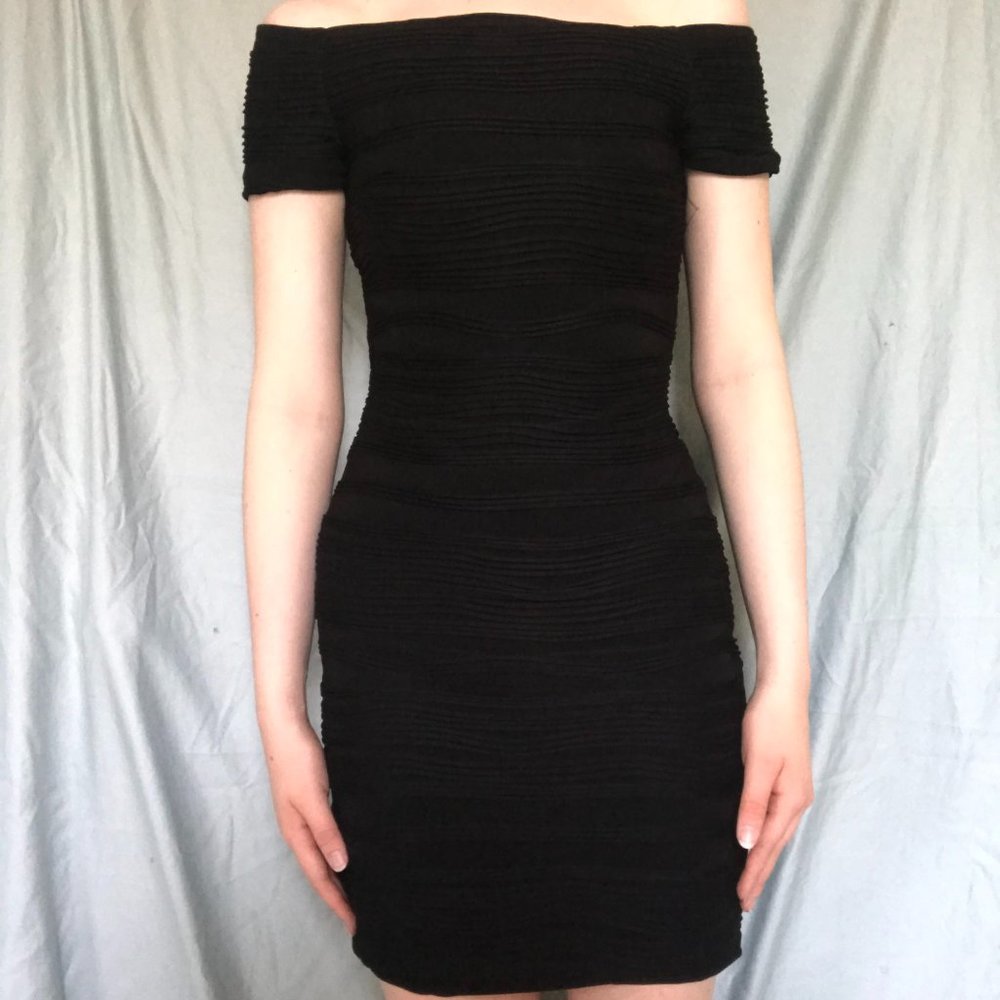 XS Little Black Dress Night Out Party Club Tight Short Dress. Brat Star Dress
